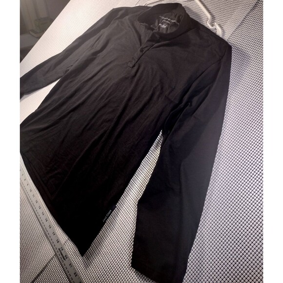 Porsche Design Special Edition Mens Black Mandarin Collar Shirt Henly Polo